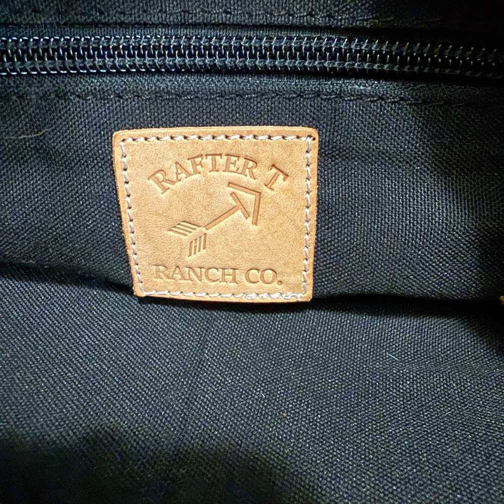 NWT Rafter T Aztec Crossbody w/ Tooled Leather and Fringe Accents - Picture 6 of 7